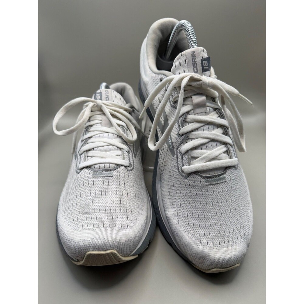 Brooks Glycerin 18 Womens Size 10.5 Gray White Athletic Running Shoes Sneakers